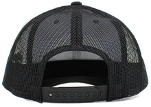 Load image into Gallery viewer, USA Fish Flag Mesh Back Ballcap: BLK-BLK