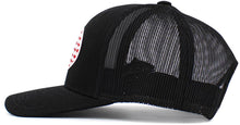 Load image into Gallery viewer, USA Fish Flag Mesh Back Ballcap: BLK-BLK