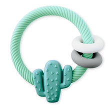 Load image into Gallery viewer, Ritzy Rattle™ Silicone Teether Rattles: Highland Cow