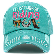 Load image into Gallery viewer, I'd Rather Be Riding Vintage Ballcap: STN