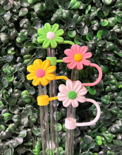 Load image into Gallery viewer, Flower Straw Toppers: White Daisy