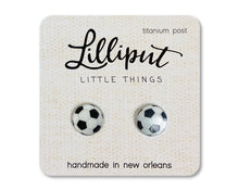Load image into Gallery viewer, Soccer Ball Earrings