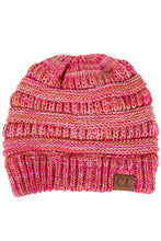 Load image into Gallery viewer, C.C Four Tone Thread Mix Color Cable Beanie Winter Hat: 004