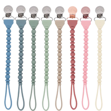 Load image into Gallery viewer, Sweetie Strap™ Silicone One-Piece Pacifier Clips: Toast