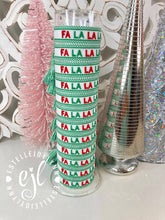 Load image into Gallery viewer, FA LA LA LA Embroidered Holiday Christmas Tassel Bracelet