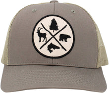 Load image into Gallery viewer, Outdoors Vintage Ballcap Meshback: MOS-KHK