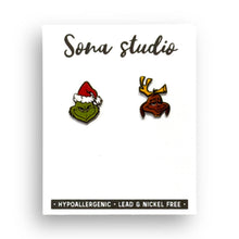 Load image into Gallery viewer, Mean One Christmas Earrings