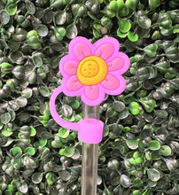 Load image into Gallery viewer, Flower Straw Toppers: White Daisy