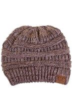 Load image into Gallery viewer, C.C Four Tone Thread Mix Color Cable Beanie Winter Hat: 004