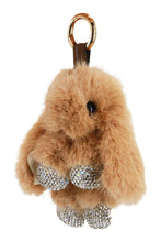 Load image into Gallery viewer, Bling Bunny Rabbit Soft Fur Plush Doll Keychain: ASSORTED / ONE SIZE