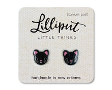 Load image into Gallery viewer, Kitty Cat Earrings : Tuxedo