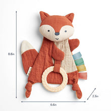 Load image into Gallery viewer, Fox Bitzy Crinkle™ Sensory Toy with Teether