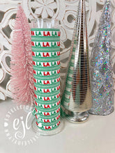 Load image into Gallery viewer, FA LA LA LA Embroidered Holiday Christmas Tassel Bracelet