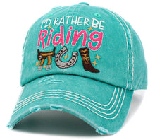 Load image into Gallery viewer, I'd Rather Be Riding Vintage Ballcap: STN