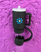 Load image into Gallery viewer, Tumbler Flower Large Straw Toppers: White