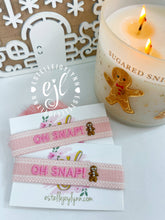 Load image into Gallery viewer, Oh Snap Gingerbread Boy Christmas Embroidered Bracelet