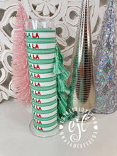 Load image into Gallery viewer, FA LA LA LA Embroidered Holiday Christmas Tassel Bracelet