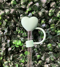 Load image into Gallery viewer, Large Heart Straw Toppers: Purple