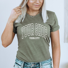 Load image into Gallery viewer, Custom Team Name Spirit Wear Football or Shop Logo Tee Shirt: XL