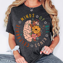 Load image into Gallery viewer, Celebrate Minds of All Kinds, Neurodiversity Shirt, Autism A: Black / M