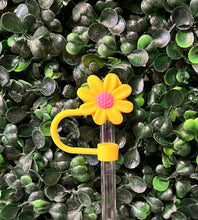 Load image into Gallery viewer, Flower Straw Toppers: White Daisy
