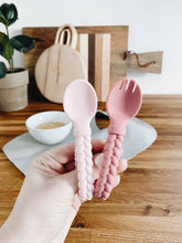 Load image into Gallery viewer, Sweetie Spoons™ Spoon + Fork Set: Buttercream + Toffee