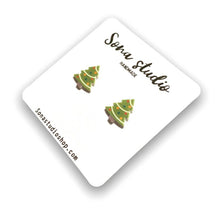 Load image into Gallery viewer, Christmas Tree Earrings