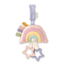 Load image into Gallery viewer, Bitzy Bespoke Ritzy Jingle Attachable Travel Toy: Pastel Rainbow