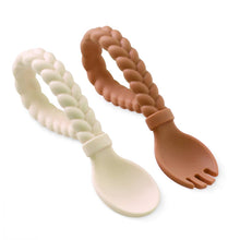 Load image into Gallery viewer, Sweetie Spoons™ Spoon + Fork Set: Buttercream + Toffee