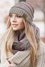 Load image into Gallery viewer, C.C Four Tone Thread Mix Color Cable Beanie Winter Hat: 004
