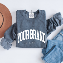 Load image into Gallery viewer, Custom Logo Athletic Wear Crewneck Sweatshirt: Black / Large
