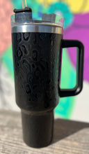 Load image into Gallery viewer, Animal Print 40oz Tumblers: Black Cow
