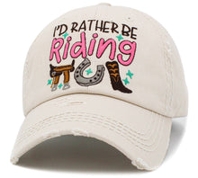 Load image into Gallery viewer, I'd Rather Be Riding Vintage Ballcap: STN
