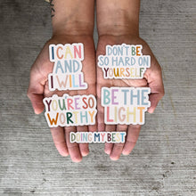 Load image into Gallery viewer, You're So Worthy Positivity Lettering Sticker
