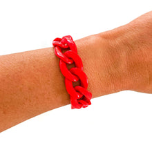 Load image into Gallery viewer, Red Game Day Bracelets &amp;  Necklaces: MINI RED PAPER CLIP BRACELET
