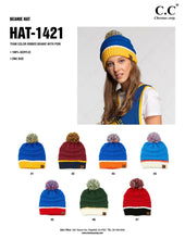 Load image into Gallery viewer, C.C Sports College Team Color Ribeed Beanie: 7. Utah Crimson/Black
