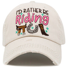 Load image into Gallery viewer, I'd Rather Be Riding Vintage Ballcap: STN
