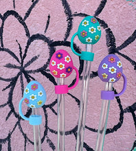 Load image into Gallery viewer, Large Holiday Straw Toppers: Blue Egg
