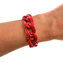 Load image into Gallery viewer, Red Game Day Bracelets &amp;  Necklaces: MINI RED PAPER CLIP BRACELET
