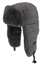 Load image into Gallery viewer, C.C Padded Faux Fur Trapper Hat: Black
