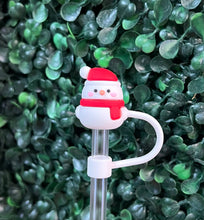 Load image into Gallery viewer, Holiday Tumbler Straw Toppers: Green/Green Tree
