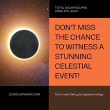 Load image into Gallery viewer, Solar Eclipse Glasses - 100 Pack - ISO 12312-2 Compliant
