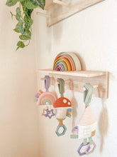 Load image into Gallery viewer, Bitzy Bespoke Ritzy Jingle Attachable Travel Toy: Pastel Rainbow
