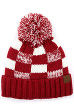 Load image into Gallery viewer, C.C Buffalo Check Team Color Beanie: Red/Black
