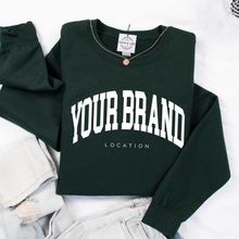 Load image into Gallery viewer, Custom Logo Athletic Wear Crewneck Sweatshirt: Black / Large
