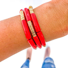 Load image into Gallery viewer, Red Game Day Bracelets &amp;  Necklaces: MINI RED PAPER CLIP BRACELET
