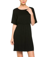 Load image into Gallery viewer, SI-809 Elastic waist Loose fit dress $1 SALE: Black-2402 / S

