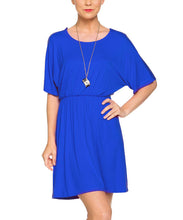 Load image into Gallery viewer, SI-809 Elastic waist Loose fit dress $1 SALE: Royal-2405 / S
