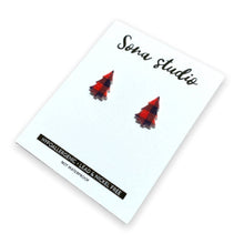 Load image into Gallery viewer, Plaid Tree Earrings

