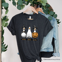 Load image into Gallery viewer, Haunting Honkers Goose T-Shirt, Funny Halloween Costumes Tee: Black / XL

